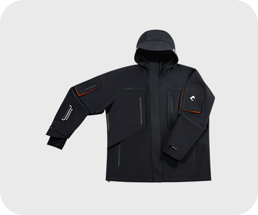 black outdoor jacket