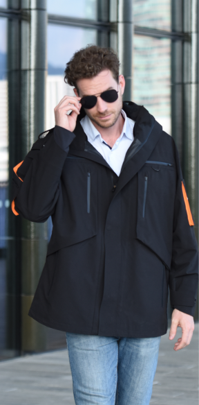 Alpargali jacket on business